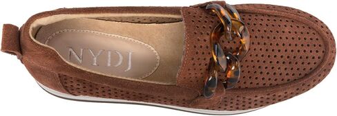 NYDJ Women's Fern Suede Sporty Loafer, Cognac, 8.5 in Saudi Arabia