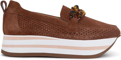 NYDJ Women's Fern Suede Sporty Loafer, Cognac, 8.5 in Saudi Arabia