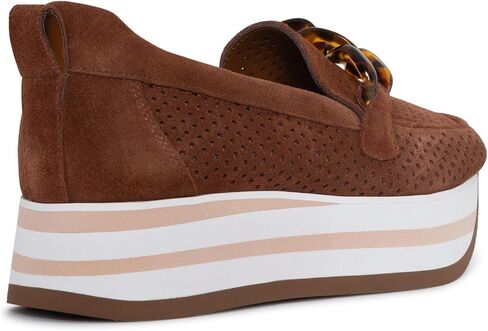 NYDJ Women's Fern Suede Sporty Loafer, Cognac, 8.5 in Saudi Arabia