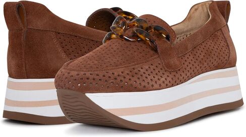 NYDJ Women's Fern Suede Sporty Loafer, Cognac, 8.5 in Saudi Arabia