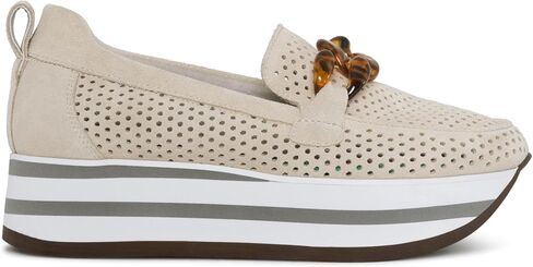 NYDJ Women's Fern Suede Sporty Loafer, Light Taupe, 8 in Saudi Arabia