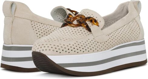 NYDJ Women's Fern Suede Sporty Loafer, Light Taupe, 8 in Saudi Arabia