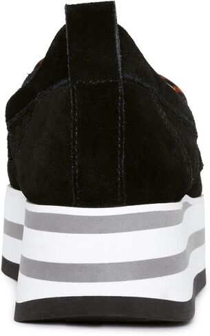 NYDJ Women's Fern Suede Sporty Loafer, Black, 9 in Saudi Arabia