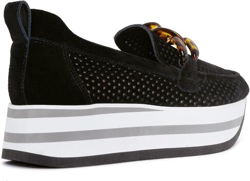 NYDJ Women's Fern Suede Sporty Loafer, Black, 9 in Saudi Arabia