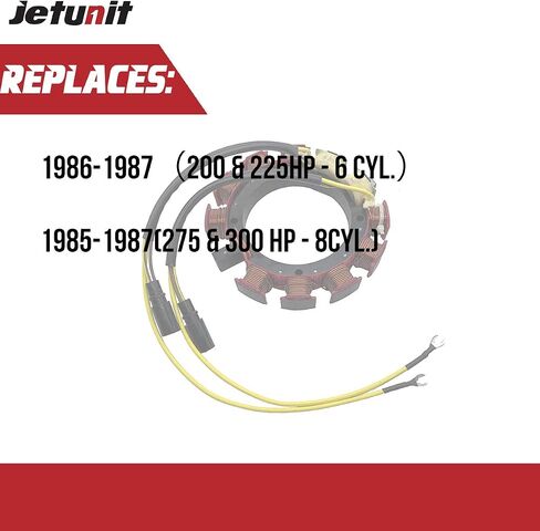 الجزء الثابت لجونسون Evinrude 173-3117 583670 خارجي 18-5869 583847 583117 200 225 275 300 HP 35 AMP 6/8 اسطوانة 2 السكتة الدماغية 1985 1986 1987 in Saudi Arabia