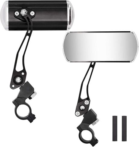 مرايا الرؤية الخلفية للدراجة، مرآة زجاجية قابلة للدوران قابلة للتعديل، مرآة رؤية خلفية آمنة تدور 360 درجة للدراجة الجبلية - أزرق in Kuwait