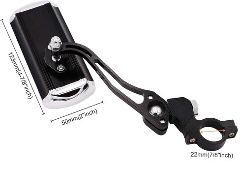 مرايا الرؤية الخلفية للدراجة، مرآة زجاجية قابلة للدوران قابلة للتعديل، مرآة رؤية خلفية آمنة تدور 360 درجة للدراجة الجبلية - أزرق in Kuwait