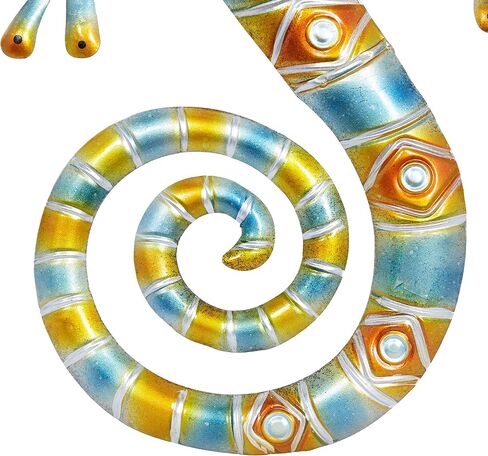 Deco 79 Metal Lizard Home Wall Decor Indoor Outdoor Wall Sculpture, Wall Art 30" x 14" x 2", Multi Colored in Saudi Arabia