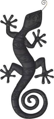 Deco 79 Metal Lizard Home Wall Decor Indoor Outdoor Wall Sculpture, Wall Art 30" x 14" x 2", Multi Colored in Saudi Arabia