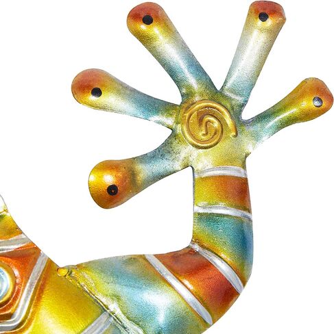Deco 79 Metal Lizard Home Wall Decor Indoor Outdoor Wall Sculpture, Wall Art 30" x 14" x 2", Multi Colored in Saudi Arabia