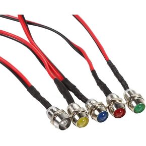 مؤشر مؤشر Keenso LED 12 فولت ، 4pcs 8mm مؤشر مؤشر LED 12 فولت Red Red Dash Dash Light 12V مؤشر LED Automotive Light Red للسيارات شاحنات شاحنات (أحمر) in Kuwait