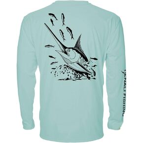 Denali Men's Fishing Tournament Marlin Teaser UPF 50+ Long Sleeve T-Shirt, UV Protection, Signature Logo Fisherman's Shirt in Saudi Arabia