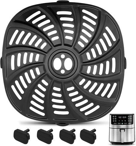 Air Fryer Replacement Parts for Gourmia 7QT GAF798 GAF716 GAF778 Air Fryer, Food Grade Nonstick 8.97''*8.97'' Air Fryer Accessories Rack Tray Grill Pan Grill Plate Crisper Plate, Dishwasher Safe in Saudi Arabia