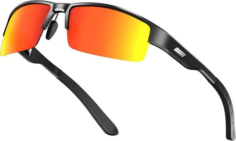 ATTCL Men's Polarized Sunglasses, UV400 Protection, Rectangle Metal Glasses for Driving, Fishing, Golf, Cycling in Saudi Arabia