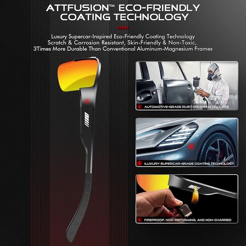 ATTCL Men's Polarized Sunglasses, UV400 Protection, Rectangle Metal Glasses for Driving, Fishing, Golf, Cycling in Saudi Arabia
