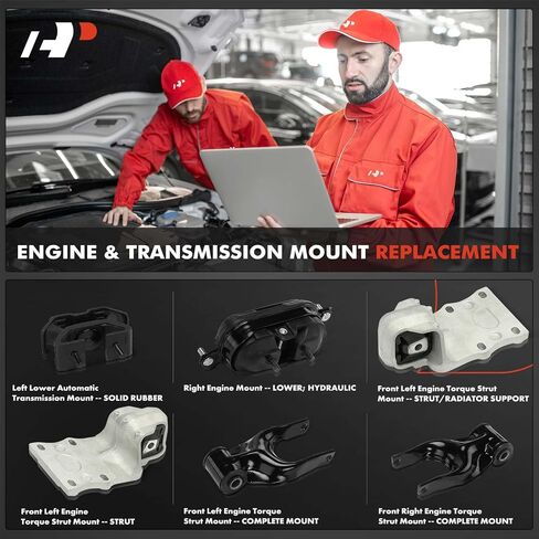 A-Premium 6PCS Engine Motor Mount Transmission Mount and Torque Strut Mount Set Compatible with Chevrolet Venture & Oldsmobile Silhouette & Pontiac Montana, Trans Sport, Automatic Transmission, FWD in Saudi Arabia