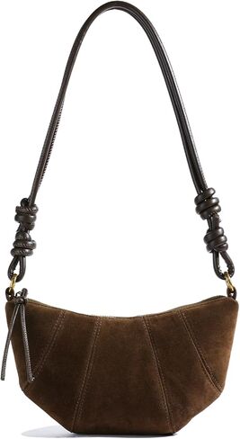 Suede Bags for Women Suede Purses Crescent Bag Crossbody Shoulder Bag Trendy Tote Handbags in Saudi Arabia