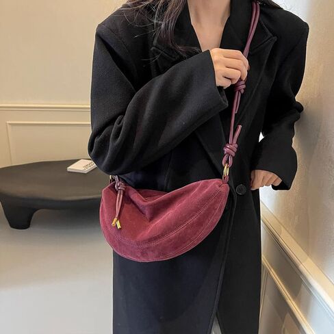 أكياس من جلد الغزال للنساء من الجلد المدبوغ محافظ كيس كريس كروس كتف كيس العناوين العصرية in Kuwait