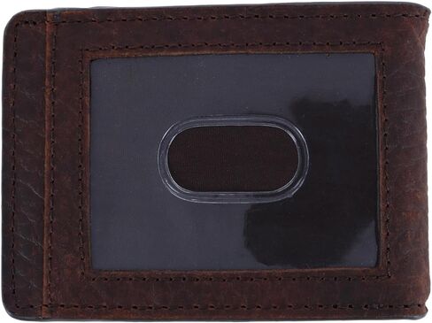 ARIAT MEN LARGE LOOG BULL HOWERE LEATHY BIFOLD MONEY CLIP WALLET in Saudi Arabia