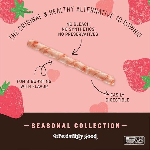 Earth Animal No-Hide Stix Beef, Chicken and Salmon Flavored Natural Rawhide Free Dog Chews Long Lasting Dog Chews Sticks (10 Count Pack of 3) in Kuwait