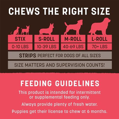 Earth Animal No-Hide Stix Beef, Chicken and Salmon Flavored Natural Rawhide Free Dog Chews Long Lasting Dog Chews Sticks (10 Count Pack of 3) in Kuwait