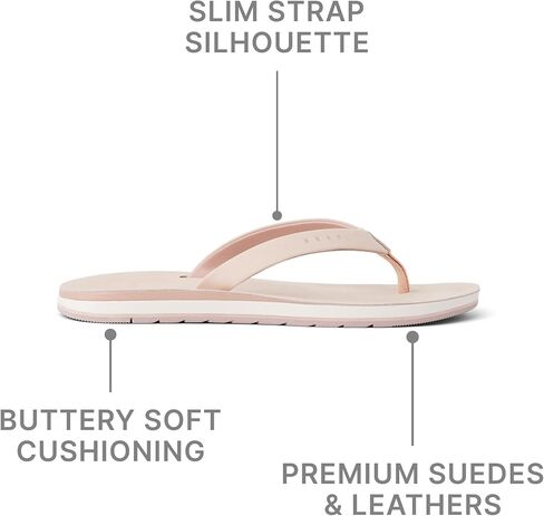 REEF Womens Ojai Classic Slim Sandal, Premium Leather, Soft Cushion Footbed, Durable Outsole in Saudi Arabia
