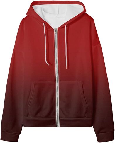Zip Up Hoodies 2025 Trendy Causal Hoodies Long Sleeve Oversized Tie-Dyed Sweatshirt Pullover with Pockets in Saudi Arabia