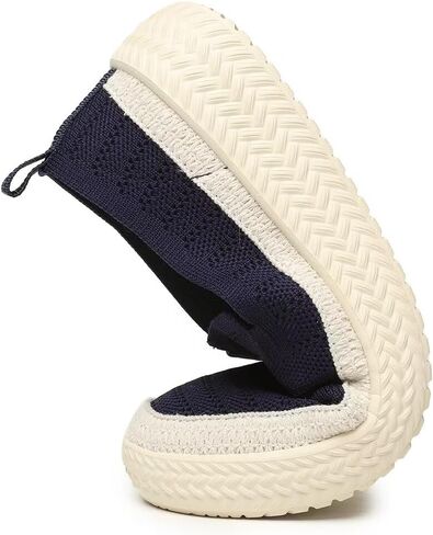 متماسكة للسيدات متماسكة جولة إصبع القدم شقق ليفر مريحة المشي غير الرسمية عمل بيني يقود أحذية زلة متنقلة in Kuwait