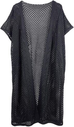 ScarvesMe Women's Fashion Classy Flower Tow Tone Crochet Cardigan Kimono in Saudi Arabia