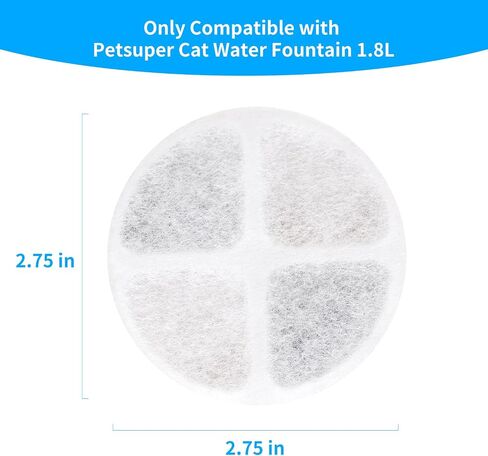 Cat Water Fountain Indoor Wireless Pet Fountains for Drinking 1.8L/63oz Automatic Water Fountains for Cats and Small Dogs with Ultra-Quiet Pump and 5 Replacement Filters in Saudi Arabia