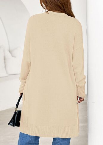 PRETTYGARDEN Women's Long Cardigans 2025 Fall Oversized Long Sleeve Open Front Lightweight Sweaters Knit Winter Coats in Saudi Arabia