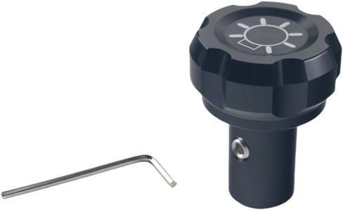 DEWHEL Headlight Switch Knob Compatible with Ford F150 F250 F350 1992-1997 F5TZ11661A F5ZZ11661A Aluminum Black in Saudi Arabia