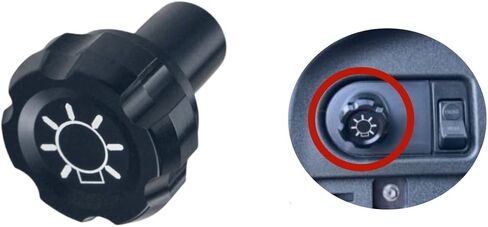 DEWHEL Headlight Switch Knob Compatible with Ford F150 F250 F350 1992-1997 F5TZ11661A F5ZZ11661A Aluminum Black in Saudi Arabia