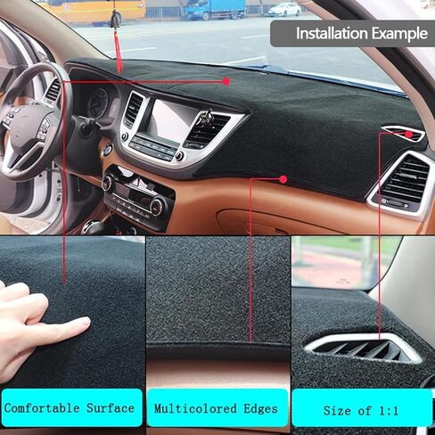 مناسب لـ Infiniti QX60 JX35 2012-2020 ، حصيرة غطاء DASH ، غطاء لوحة معلومات أسود ، حصيرة غطاء لوحة معلومات غير قابلة للانزلاق ، ملحقات داخلية للسيارة in Kuwait
