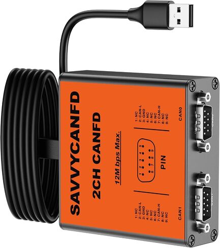 USB to CAN Analyzer Cable SavvyCAN-FD- C CAN FD Speed Up to 12M Isolated Against USB 2.5KV CE FCC in Saudi Arabia
