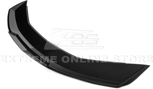 Replacement for 2016-Present Chevrolet Camaro All Models | Performance Track Style Add On Rear Trunk Lid Wing with WickerBill Extension Spoiler (ABS Plastic - Painted Glossy Black) in Saudi Arabia