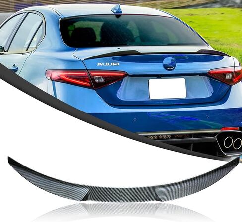 Rear Trunk Spoiler Glossy Black Replacement for 2015-2023 Alfa Romeo Giulia Sedan Rear Boot Lid Highkick Spoiler Wing Lip in Saudi Arabia