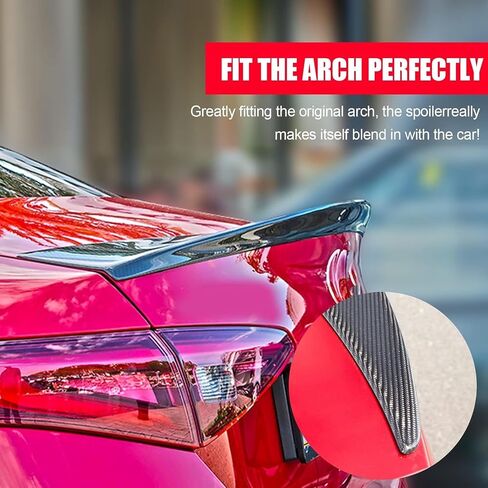 Rear Trunk Spoiler Glossy Black Replacement for 2015-2023 Alfa Romeo Giulia Sedan Rear Boot Lid Highkick Spoiler Wing Lip in Saudi Arabia
