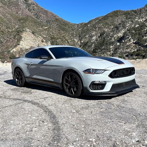 FREEMOTOR802 Compatible with 2021-2023 Ford Mustang Mach 1 Front Bumper Lip, Matte Black PP Polypropylene Handling Package Style Front Lip Spoiler Splitter in Saudi Arabia