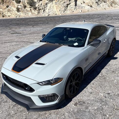FREEMOTOR802 Compatible with 2021-2023 Ford Mustang Mach 1 Front Bumper Lip, Matte Black PP Polypropylene Handling Package Style Front Lip Spoiler Splitter in Saudi Arabia