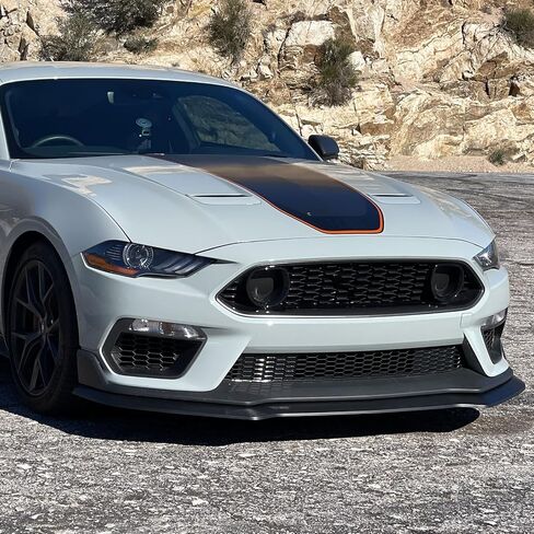 FREEMOTOR802 Compatible with 2021-2023 Ford Mustang Mach 1 Front Bumper Lip, Matte Black PP Polypropylene Handling Package Style Front Lip Spoiler Splitter in Saudi Arabia