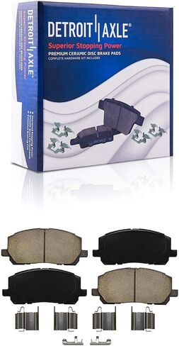 Detroit Axle - مجموعة الفرامل الأمامية لـ 01-07 Toyota Highlander حفر ودوارات الفرامل المقطوعة من وسادات الفرامل السيراميك 2001 2002 2003 2004 2005 2006 2007 استبدال: 11.65 "دوارات أمامية بوصة in Saudi Arabia