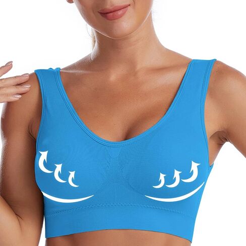 5 Pack Sports Bras for Women Seamless Wireless Workout Everyday Sleep Bra Comfortable & Breathable Removeable Pads in Saudi Arabia