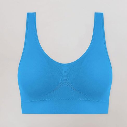 5 Pack Sports Bras for Women Seamless Wireless Workout Everyday Sleep Bra Comfortable & Breathable Removeable Pads in Saudi Arabia