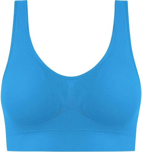 5 Pack Sports Bras for Women Seamless Wireless Workout Everyday Sleep Bra Comfortable & Breathable Removeable Pads in Saudi Arabia