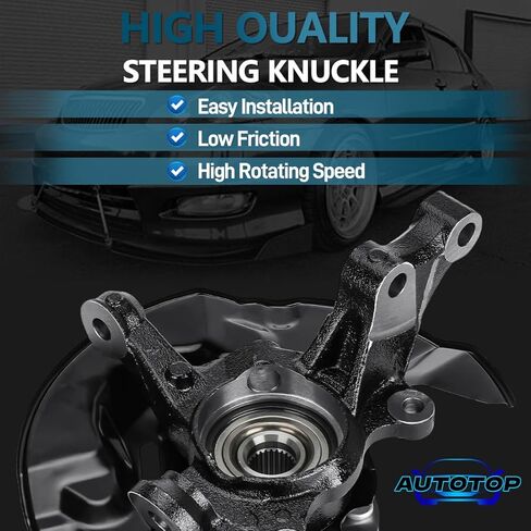تجميع محور مفصل التوجيه الأمامي وعجلة تويوتا كورولا 2003-2008 L4 1.8L ، جانب الركاب الأيمن ، استبدل LK030 698-388 4321219015 in Kuwait