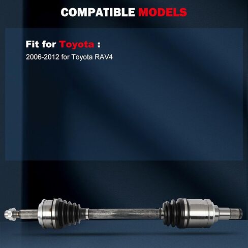 CCIYU 66-5297 CV AXLE SHAFT ASSEMBLY FIT 2006-2008 لـ TOYOTA RAV4 2.4L ، 2009-2012 لـ Toyota RAV4 2.5L الأمامي اليسرى FWD in Saudi Arabia