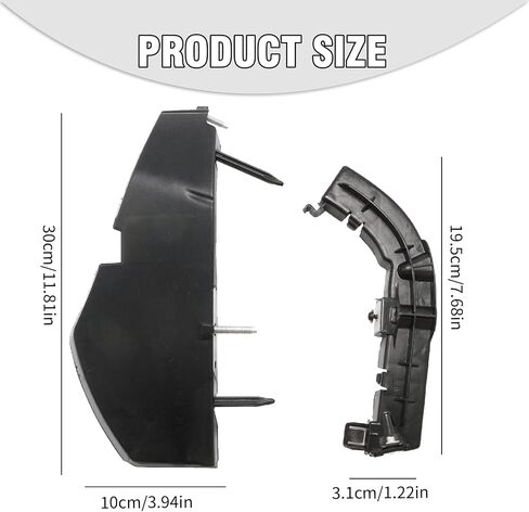 1 Pair 68024342AD Bumper Bracket Cover and Bumper Support Brackets, Replacement for Dodge Challenger 2015 2016 2017 2018 2019 2020 2021, Replaces 68375013AA in Saudi Arabia