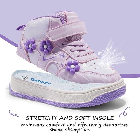 Babaya Girls Running Shoes Kids Tennis Athletic Sneakers مريحة خفيفة الوزن أحذية المشي غير قابلة للانزلاق in Kuwait