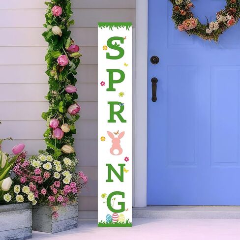 علامة ترحيب لعيد الميلاد على الوجهين للشرفة الأمامية، 47.2 بوصة خشبية في الهواء الطلق طويلة القامة علامة ترحيب رأسية كبيرة للباب الأمامي لوحات الشرفة الدائمة ديكور، خارج ديكورات المنزل في ساحة الخريف والشتاء المرح in Kuwait